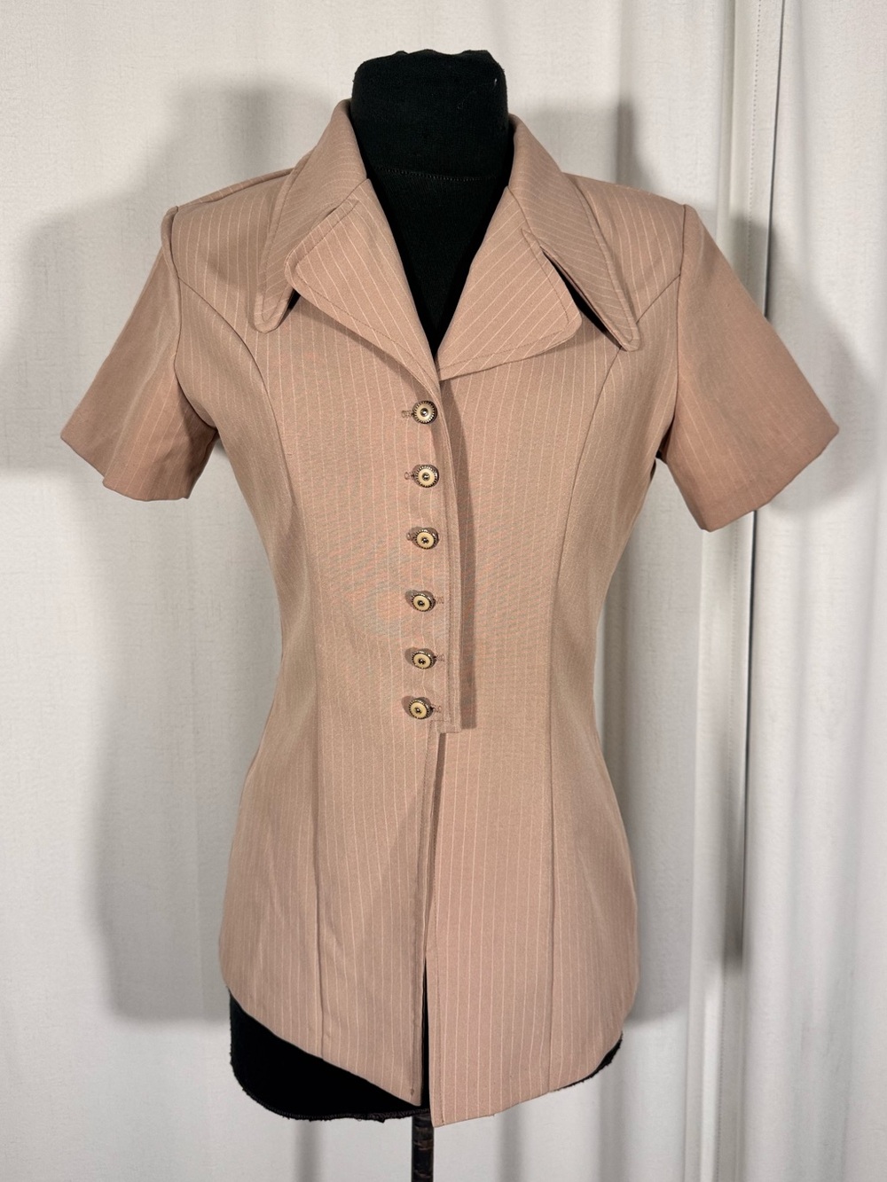 Vintage New Star U.S.A. Pinstripe Tailored Blazer Top